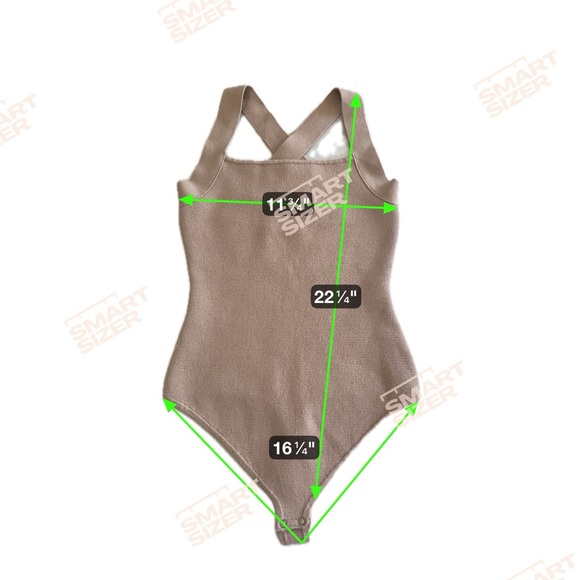 Abercrombie crossback sweater bodysuit xs tan cream tan beige - Picture 3 of 6